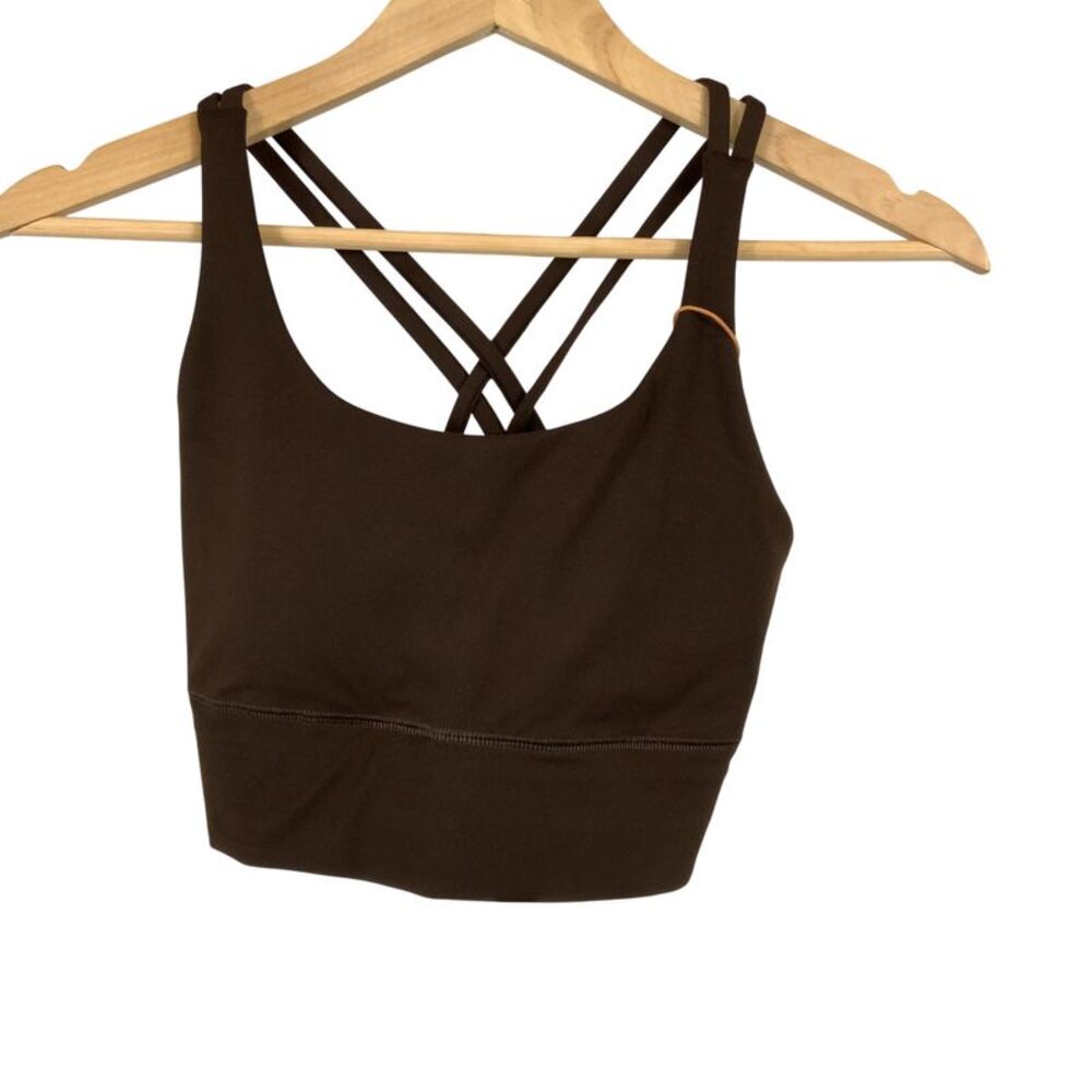 Quince Women Ultra-Form V Neck Cropped Tank Top Brown S